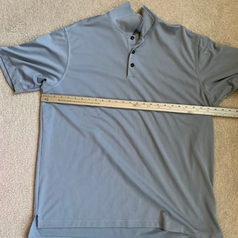 Adidas Men's Blue Gray Short Sleeve Performance Golf Polo Shirt Size 2XL